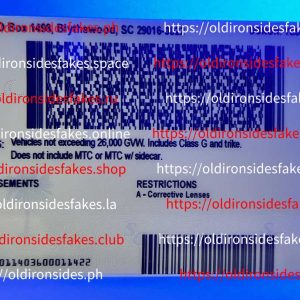 South Carolina Driver License(New SC U21)