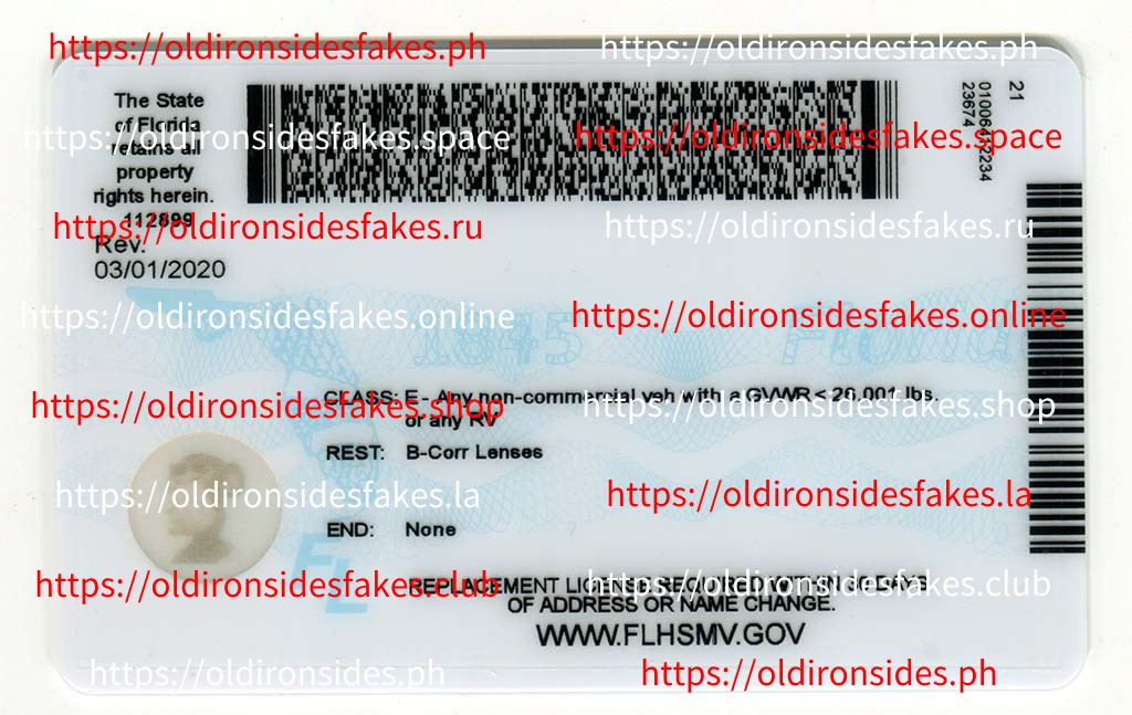 Florida Driver License(New FL O21 V2) - Image 2